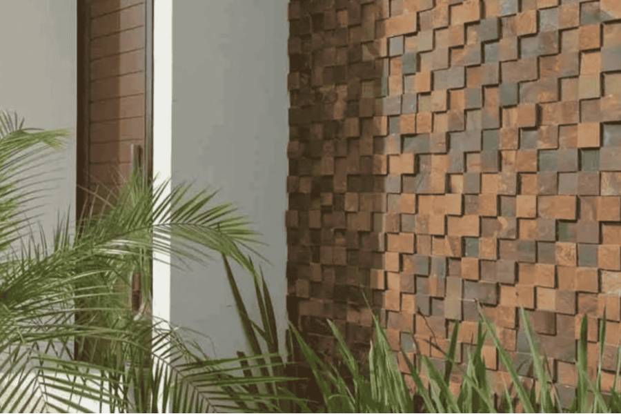 modern front wall tile design